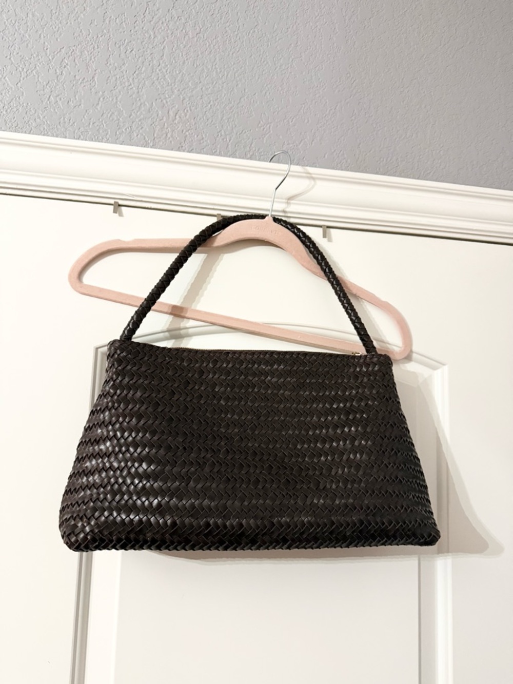 Madewell Woven Shoulder Bag in Dark Brown